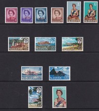 St Lucia 1967 SG229-239 Statehood (Red overprint) set - MNH