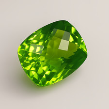 Peridoto a scacchi cuscino 16 ct, gemma sciolta verde naturale per uso anello...