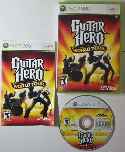 Guitar Hero World Tour - Microsoft Xbox 360 - Tested - CIB Complete W Manual