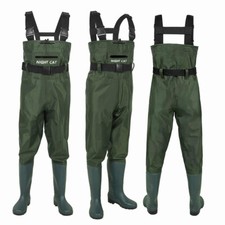Chest Waders Waterproof PVC Size 7 7.5 8-12.5 Carp Fly Fishing Flood Lake Work