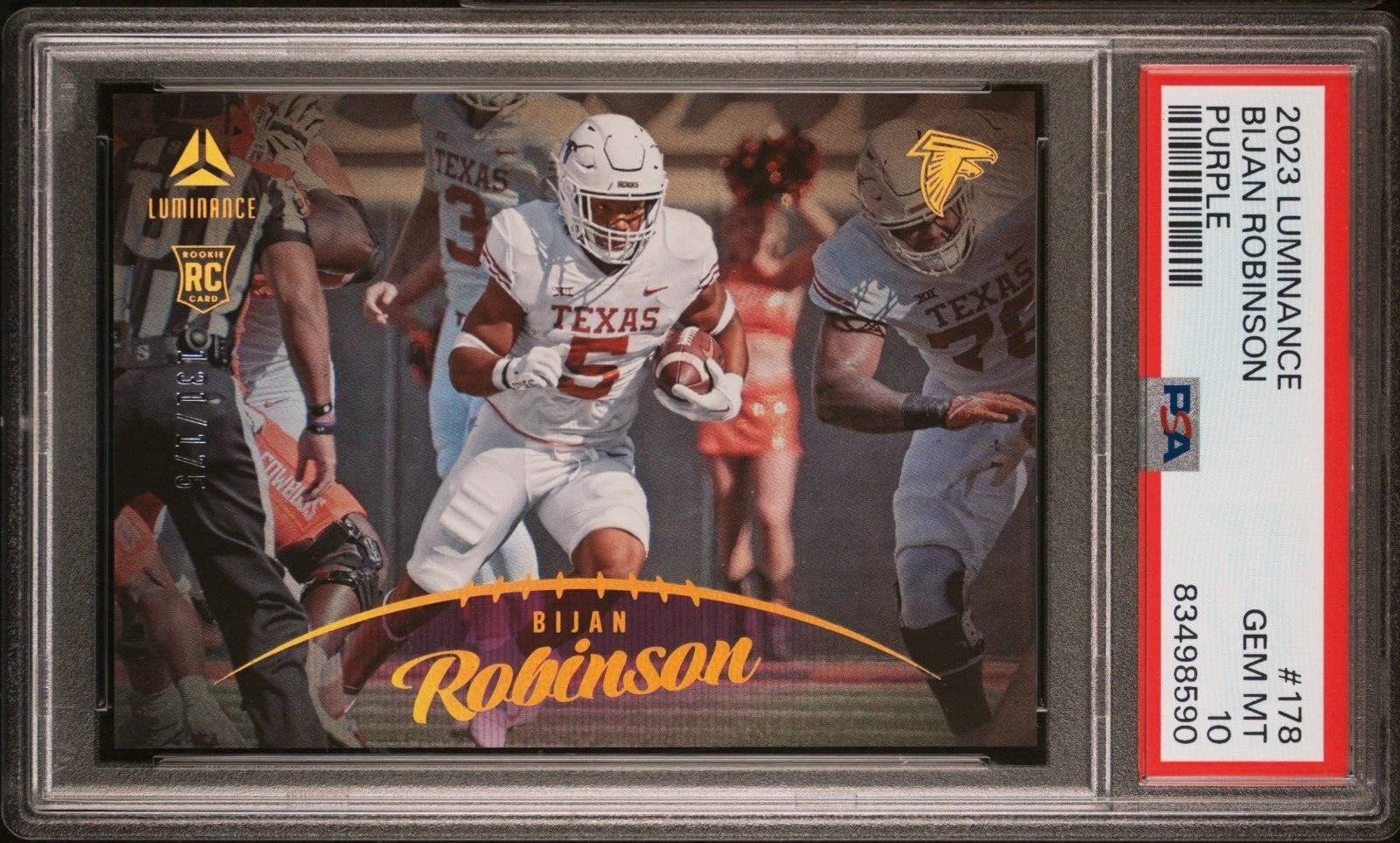Bijan Robinson Panini Luminance #178 Purple