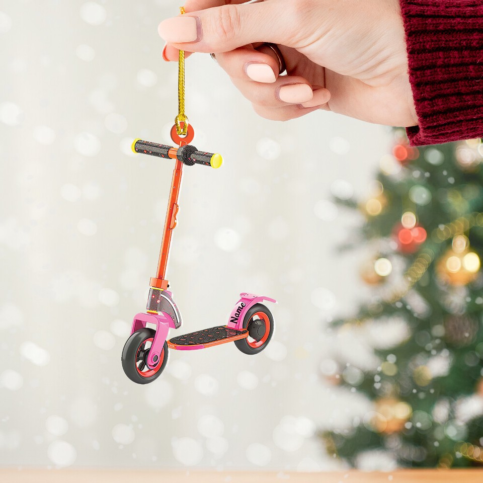 Scooter Christmas Light Ornament, Christmas Tree Decor, Loved Scooter