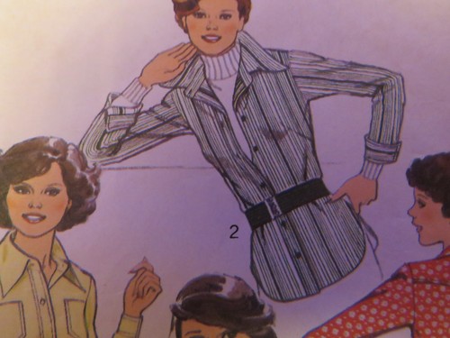 (1976) Style 1612 Ladies Blouse Shirts Top cut size 10 complete - Picture 6 of 11