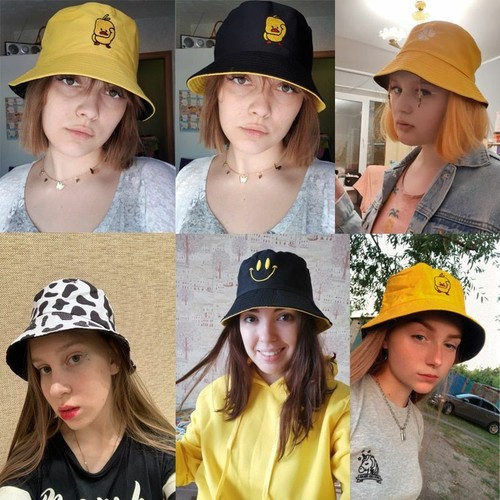 Cotton Reversible Bucket Hat Fashion 