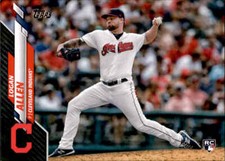 2020 Topps Series 1 LOGAN ALLEN Black Parallel /69 Indians RC Rookie #228
