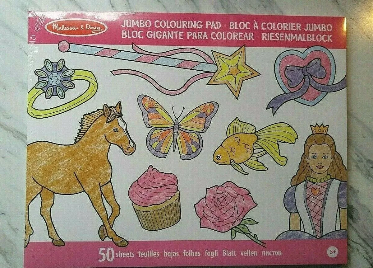 Jumbo Coloring Pad- Multi-Theme 50 Sheets 11 x 14 New Sealed by