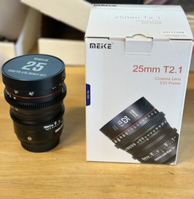 OPEN BOX Meike 25mm T2.1 Super35 Prime -EF Mount - Ships Fast From USA!