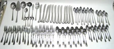 87 Pieces International Gran Royal Stainless Flatware 12 Place Setting W/Serving