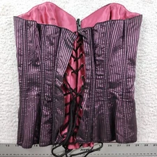 Shirley of Hollywood Corset Size 32 Purple Lace Zip