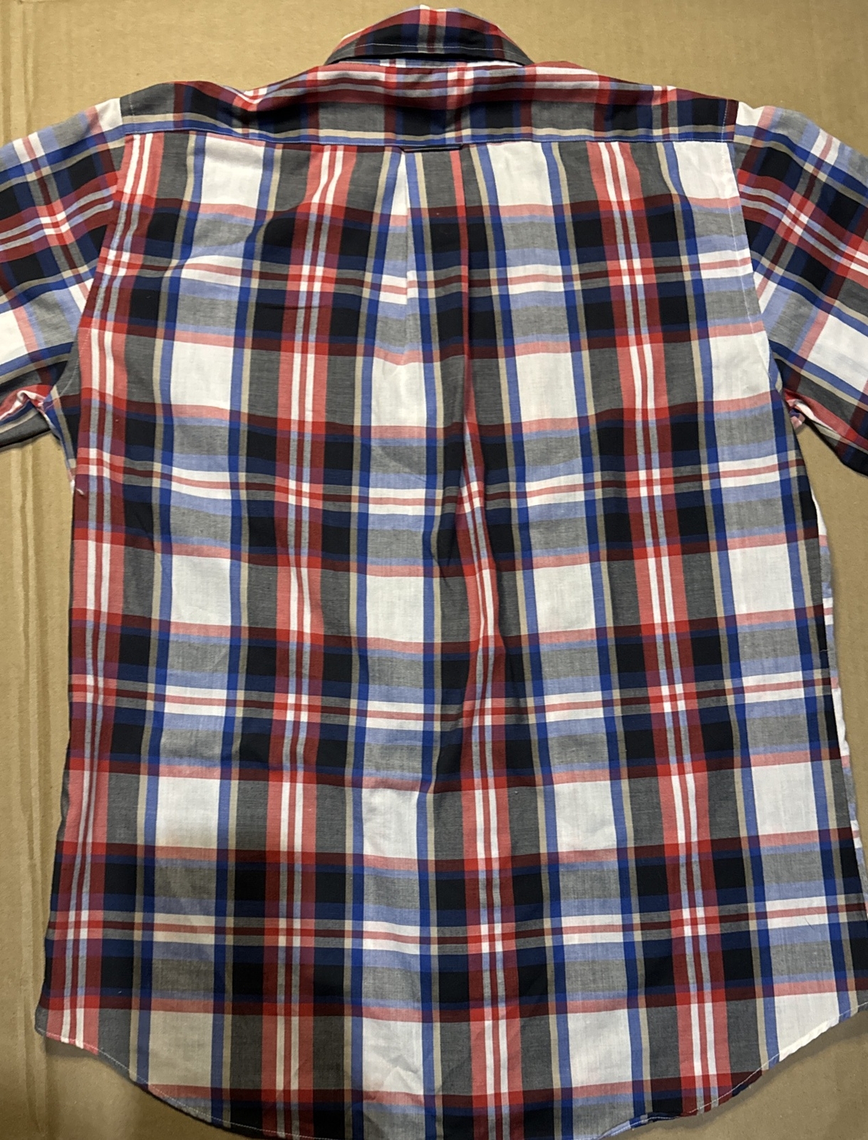 Vantage Button Down Shirt Medium Short Sleeve Red… - image 15