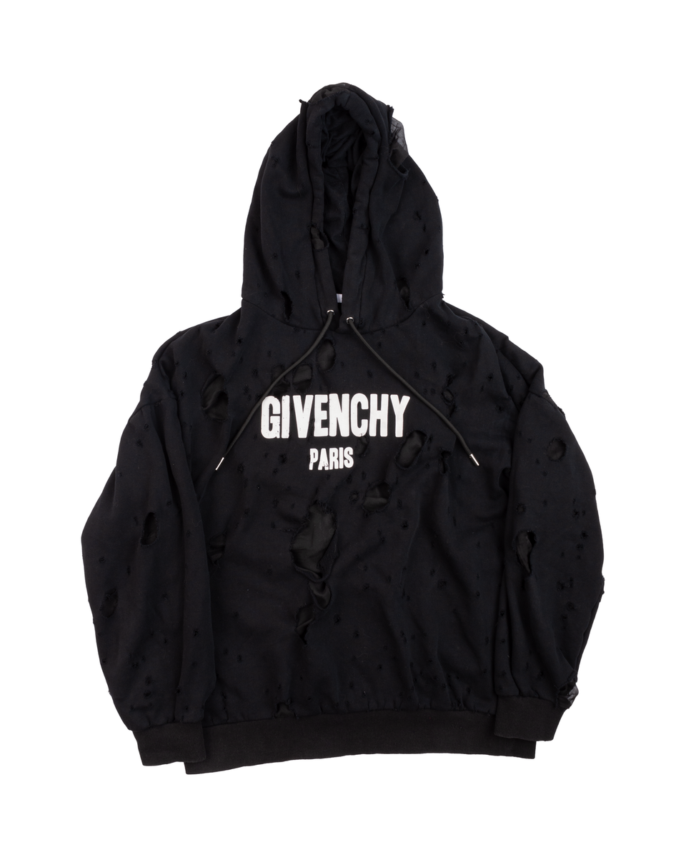 Givenchy Distressed Designers Classic Hoodie / Hooded Jumper Givenchy Distressed Designers Classic Hoodie / Hooded Jumper