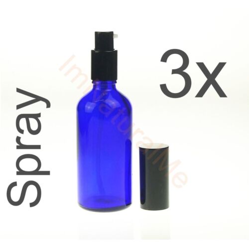 3 x 100ml Spray Bottle Glass Essential Oil Aromatherapy Perfume Bottle - Picture 1 of 4
