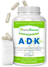 ADK: Supplement for Bone Health, Heart Health, Immune Support, 60 capsules