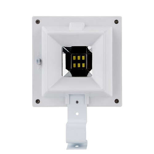 Square LED Solar Powered Light Outdoor Garden Security Wall Fence Gutter Light - Picture 5 of 10