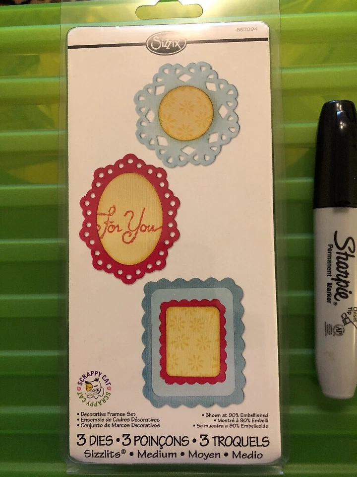 Sizzix 3 Sizzlits dies Decorative Frames Set - Image 2 of 4
