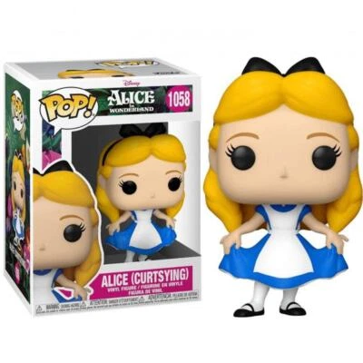 Funko Pop ! Disney Alice In Wonderland 70Th - (1058) Alice Curtsying Figure 9cm