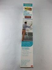 Post-It Dry Erase Surface Super Sticky 3 Ft By 2 Ft Roll And Cleaning Cloth