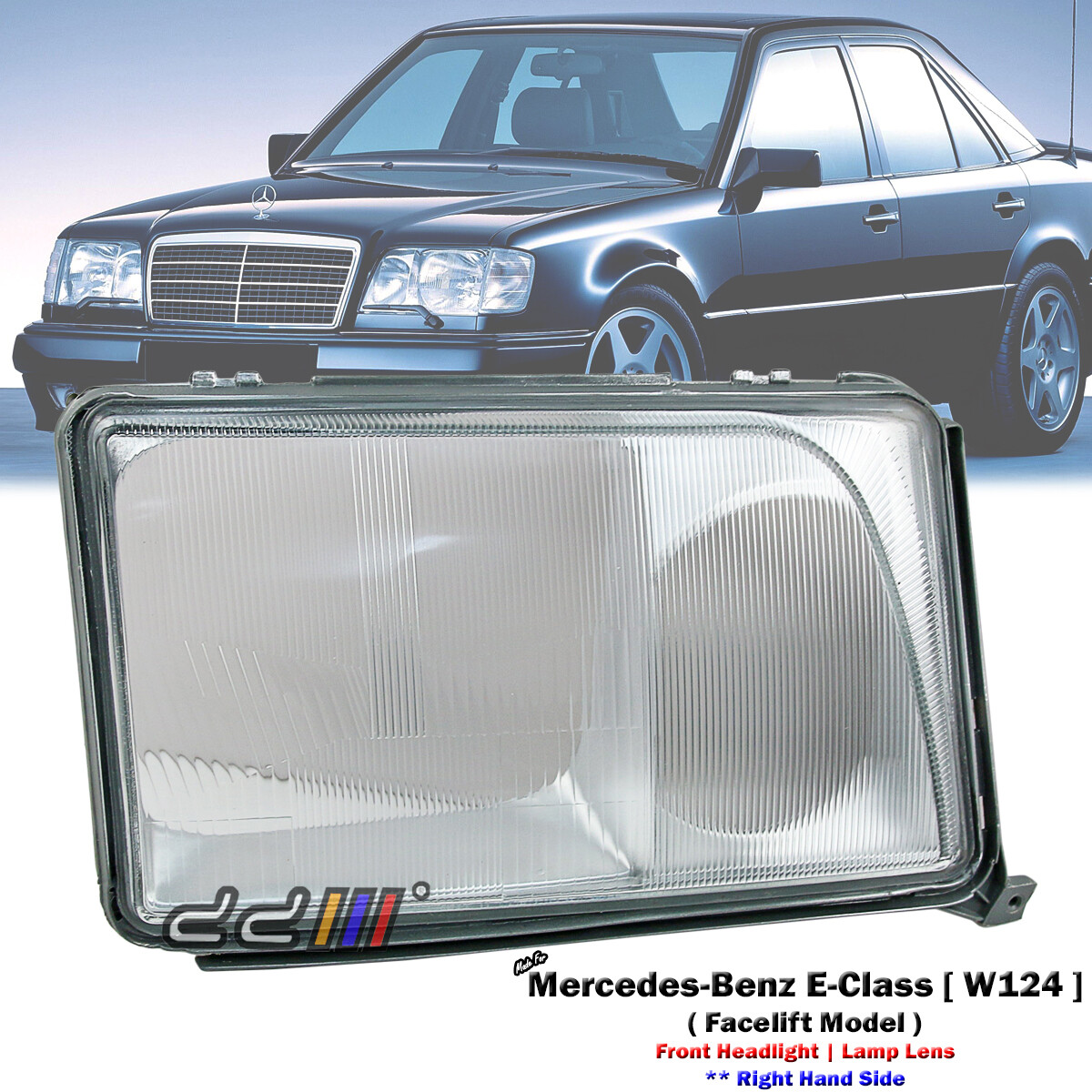 Front Right Headlight Glass Lens Fit For MercedesBenz W124 E320 E420