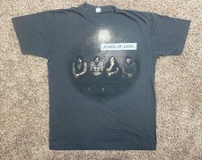 Camisa Kings of Leon Hombres Talla Grande KOL Banda Camisa Doble Lado 2009 Gira Rara Difícil de Encontrar