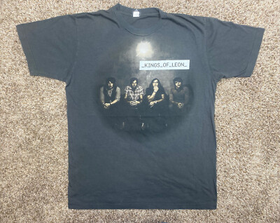 Kings of Leon Shirt Men Sz Large KOL Band Shirt Double Side 2009 Tour Rare HTF