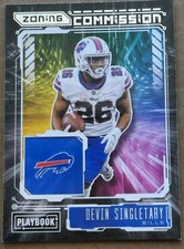 2021 Panini Playbook #ZC-DSI Devin Singletary Zoning Commission Buffalo Bills