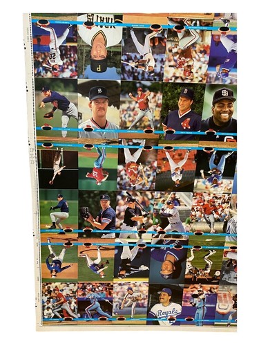 Vintage Lots Of (4) 1991 Topps Uncut Sheet Of Baseball Cards 30.5”X 40” - Bild 16 von 23