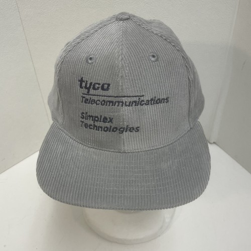 Vintage Simplex TECHNOLOGIES TYCO TELECOMMUNICATIONS STRAPBack Hat Cap Corduroy - 第 1/4 張圖片