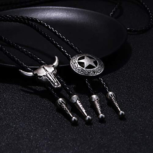 4 Pack Bolo Tie Western Cowboy Leather Necktie for Men Women - Picture 6 of 7