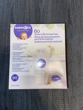BabiesRUs Breast Milk Storage Bags - 60 Pack - - BPA Free for Fridge or Freezer
