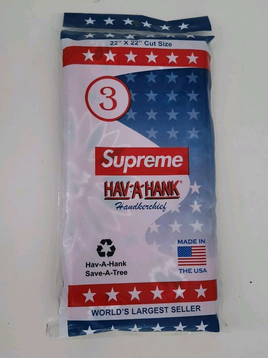 SS24 Supreme x Hav-A-Hank bandanas ( pack of 3 ) Navy Red SS24 Supreme x Hav-A-Hank bandanas ( pack of 3 ) Navy Red