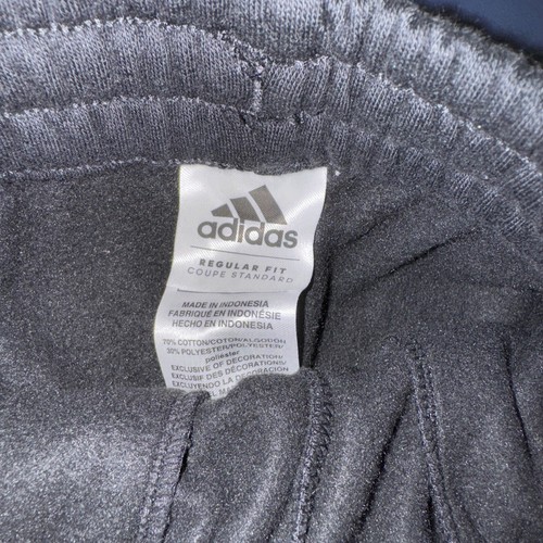 NWT Girls adidas Black w/White Stripe Polyester Sweatpants AK4872 Large Size 14 - Picture 4 of 4
