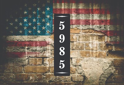 Personalized Aluminum Metal Address Sign Customized With Custom Text 3'' x 12''