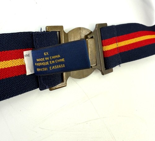 Polo Ralph Lauren Kids Belt Classic Blue Red Yellow Size 6X - Picture 4 of 5