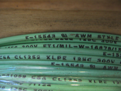 HOOKUP WIRE  3266, 14 AWG AWM  125C 300V  VW-1/LL-31059  (2000 FT) MIL-16878/15