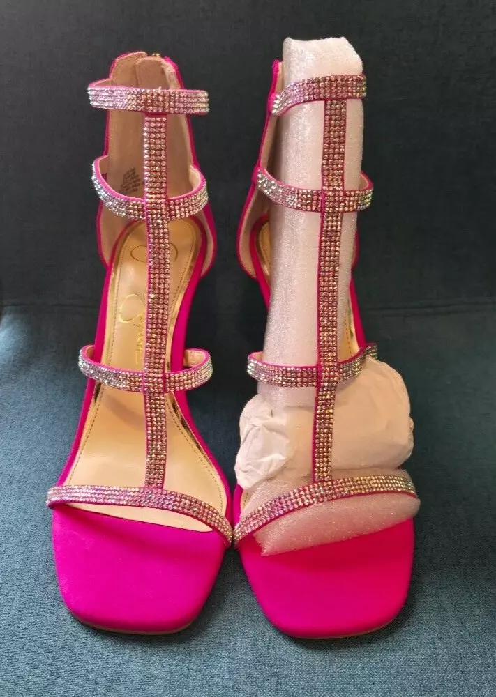 Talons microsuède suprême rose le plus vif Jessica Simpson Oliana taille 8,5 M
