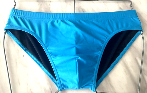Jockey Men's Blue Swimming Brief Swim Slip Swimsuit Swimwear 40 Pool Bath XL - Picture 4 of 7