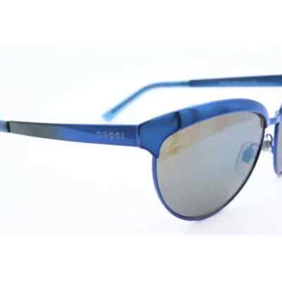 Authentic Gucci GG 4249/S BO33U Cat Eye Blue Sunglasses 