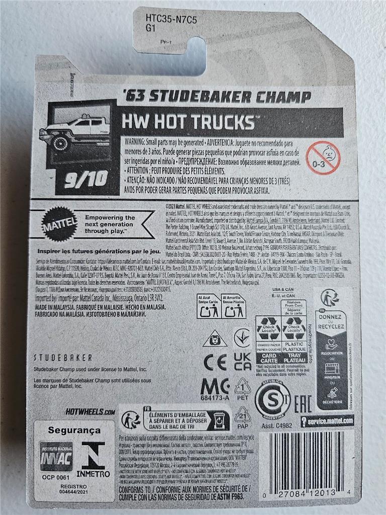 2024 Hot Wheels 155/250 HTC35 '63 Studebaker Champ HW Hot 2024 Hot Wheels 155/250 HTC35 '63 Studebaker Champ HW Hot