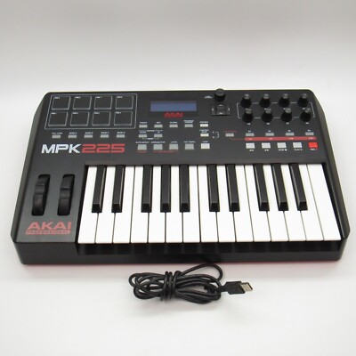 Akai Professional MPK225 25-Key USB MIDI Keyboard & Drum Pad Controller UNTESTED