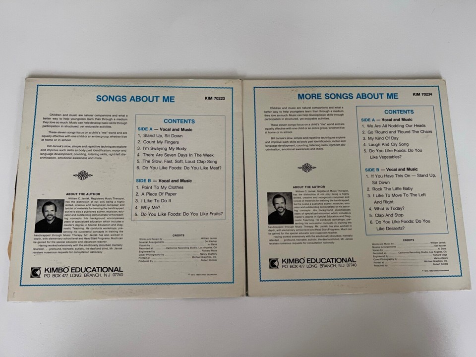 Songs About Me / More Songs About Me LP Kimbo Educational VG/VG+