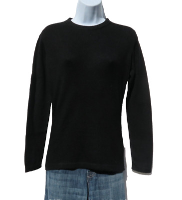 Cashmere|Mens|''Crew Neck''|Knit|Sweater|B+|Himalayan|Black|Size: L-XL |