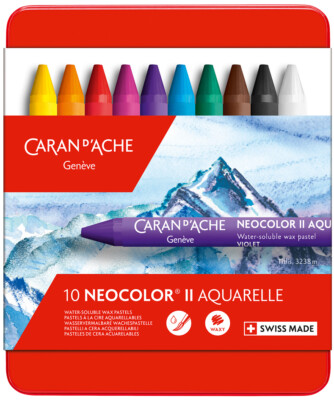 CARAN D'ACHE Aquarell-Wachsmalstift NEOCOLOR II 10er Etui