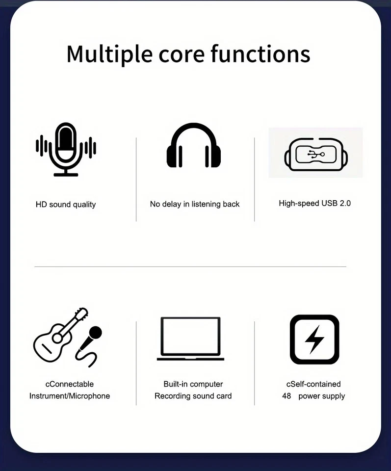 2-Channel Audio Interface 24-bit/192kHz | XLR Combo Inputs | Studio-Grade - Image 4 of 4