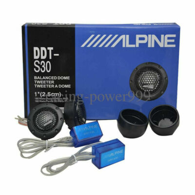 ALPINE DDT-S30 25MM 1'' SOFT DOME BALANCED CAR TWEETERS 360W CROSSOVERS Systems