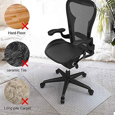 48"x36" PVC Chair Mat - Floor & Carpet Protector For Home Office Desk Chair