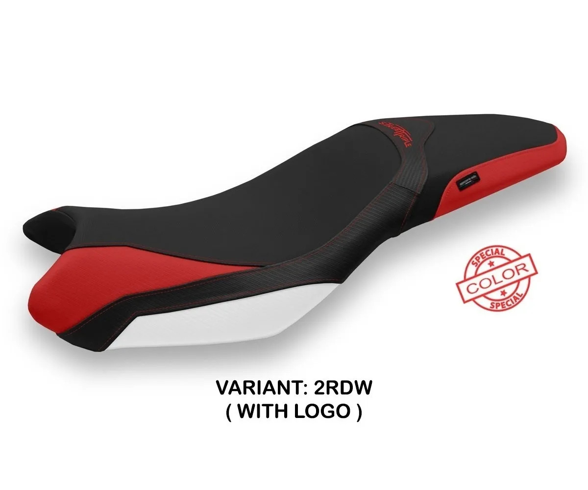 Seat saddle cover Ventura SC Red-White TPZ TRIUMPH STREET TRIPLE 2013 2016 17P