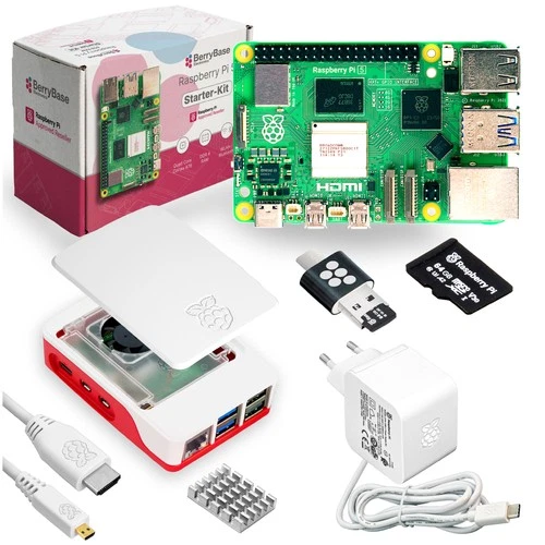 Raspberry Pi 5 2/4/8/16GB RAM Starterkit, 64GB microSD inkl. Pi OS & Zubehör