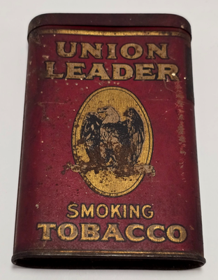 Vintage Union Leader Smoking Tobacco Pocket Tin