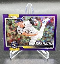 2026 Topps #186 Quinn Priester Purple Sand Glitter (165/250) Milwaukee Brewers