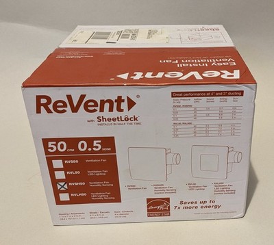 ReVent RVSH50 Bathroom Exhaust Fan [NIB] [Sealed]